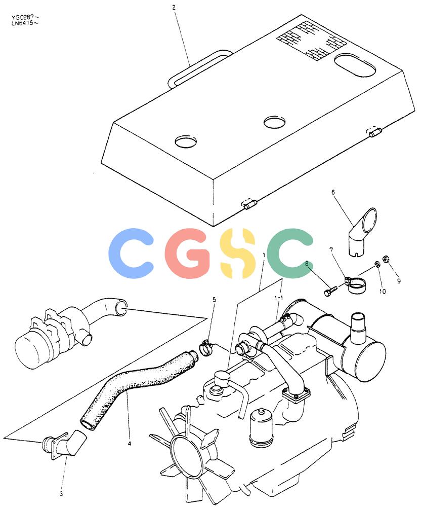 神钢零件查询(K907CLC) - EXCAVATOR BTW YG0101 - YG0500 (1/85-12/03) (08-006) - REWORK POWER PLANT (P/N-24100J6016F1) Kobelco