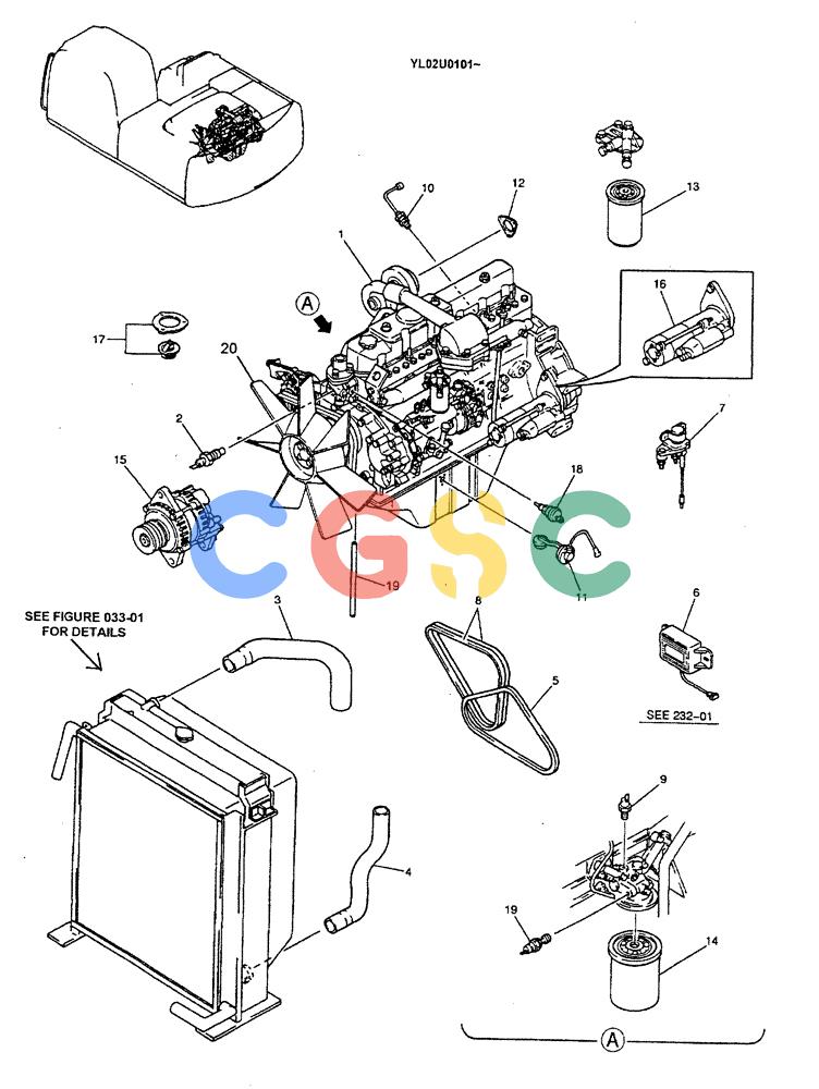 神钢零件查询(ED190LC) - BLADE RUNNER EXCAVATOR/DOZER BTW YL02U0101 - YL03U0135 (1/02-12/06) (01-003) - ENGINE ASSY Kobelco