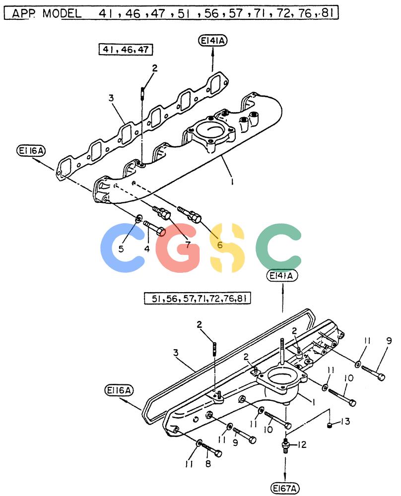 神钢零件查询(FD6T04) - NISSAN DIESEL ENGINE - LK500 (1/06-12/06) (03-002) - MANIFOLD-AIR INTAKE Kobelco