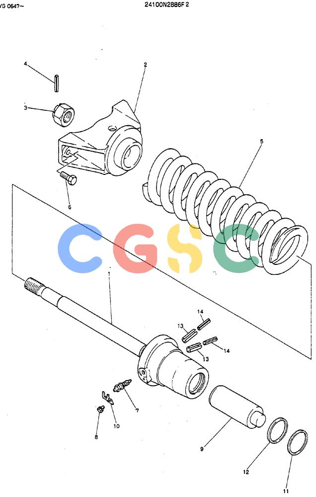 神钢零件查询(MD180LC) - EXCAVATOR ASN YG0647 (1/80-12/06) (06-005) - SPRING ASSY, TRACK Kobelco