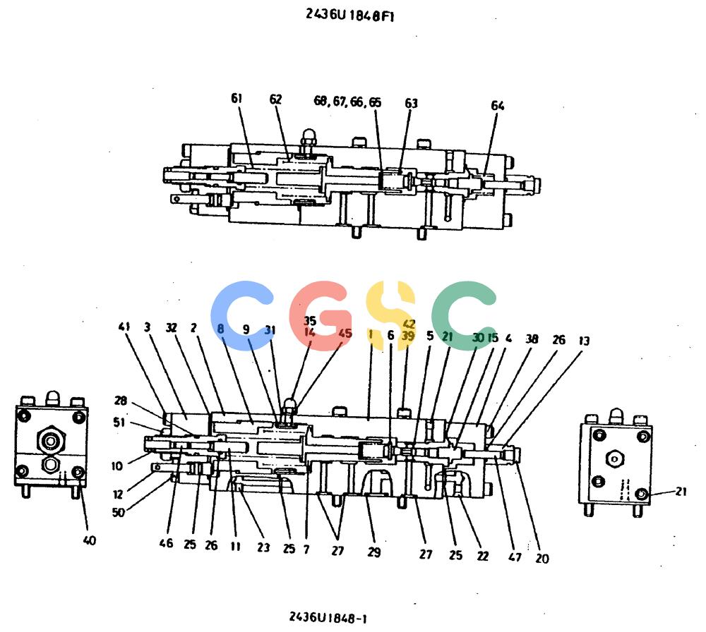 神钢零件查询(MD400LC) - EXCAVATOR BTW YS0101 - YS0200 (1/80-12/06) (09-037) - VALVE ASSY/ P.N. 2436U1848F1 Kobelco