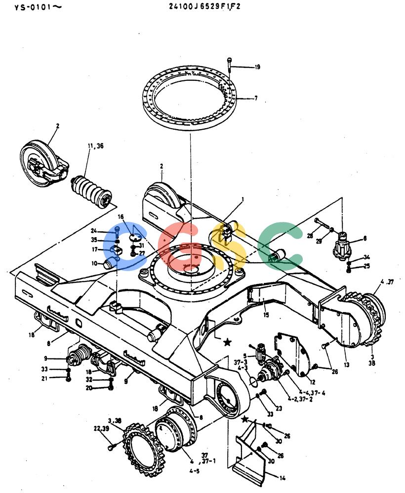 神钢零件查询(MD400LC) - EXCAVATOR BTW YS0101 - YS0200 (1/80-12/06) (06-001) - INSTAL, LOW Kobelco