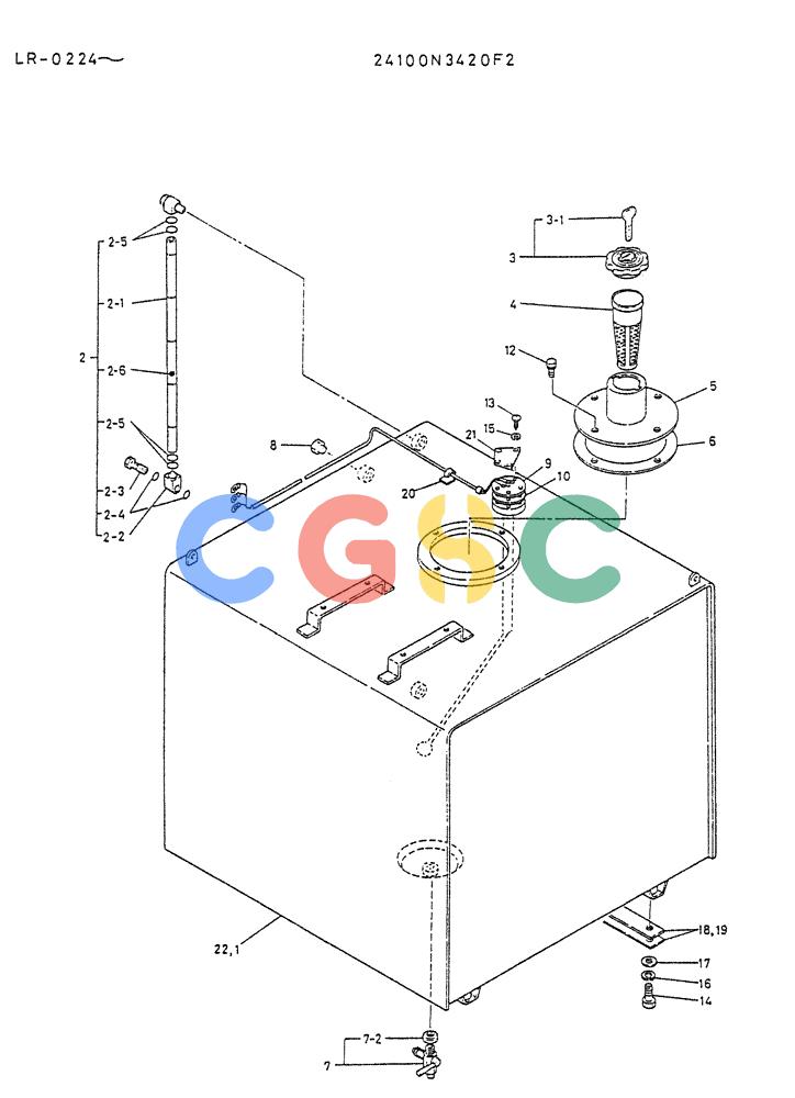 神钢零件查询(K914) - EXCAVATOR ASN LR-0143 (1/79-12/03) (01-014) - TANK ASSY, FUEL P/N 24100N3420F2 Kobelco