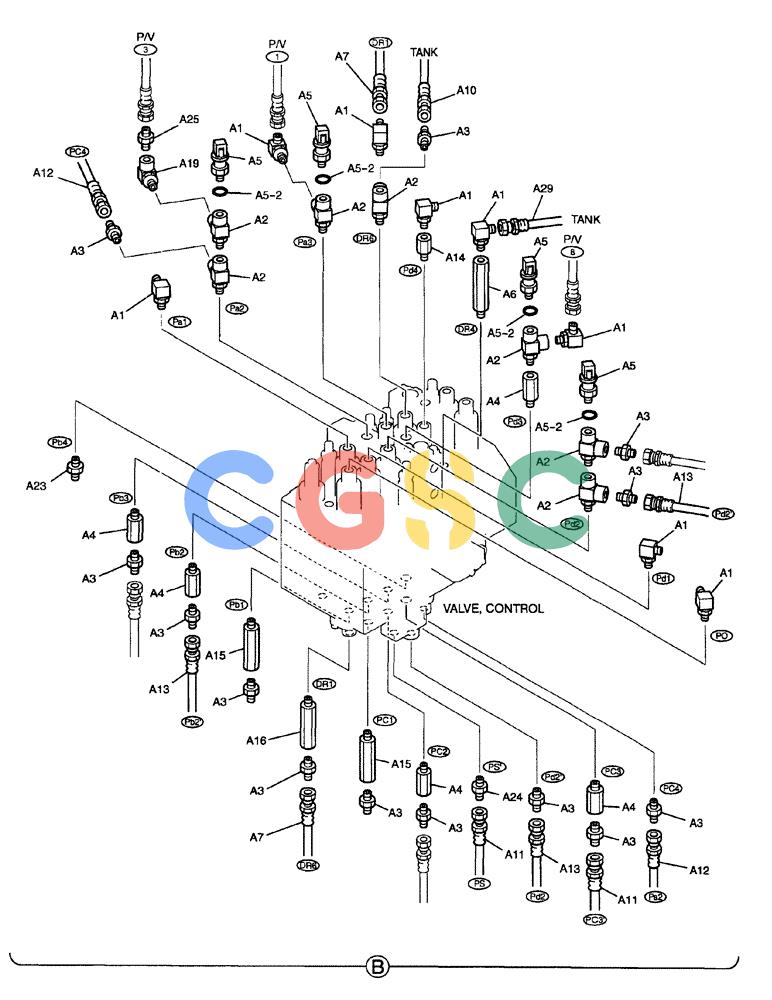 纽荷兰零件查询(EH80) - MIDI CRAWLER EXCAVATOR ASN LF04-02000 (N4TA18001 thru N4TA18010, ASN N5TA18011 -) (NA) (1/ (161) - CONTROL LINES, REMOTE, (BOOM AND ARM SAFETY) New Holland Constructuion