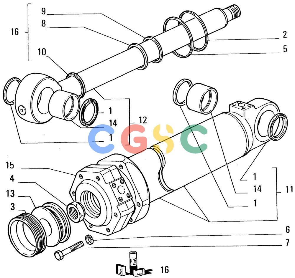 纽荷兰零件查询(FL14E) - CRAWLER LOADER (E3.32[001]) - LIFT CYLINDER New Holland Constructuion