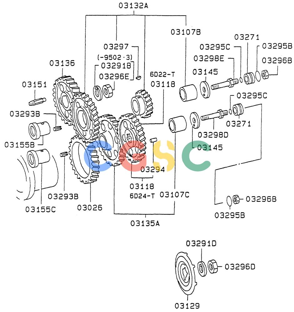 神钢零件查询(6D22-TC) - MITSUBISHI DIESL ENGINE - SK EXCAVATORS (1/06-12/06) (01-013) - TIMING GEAR Kobelco