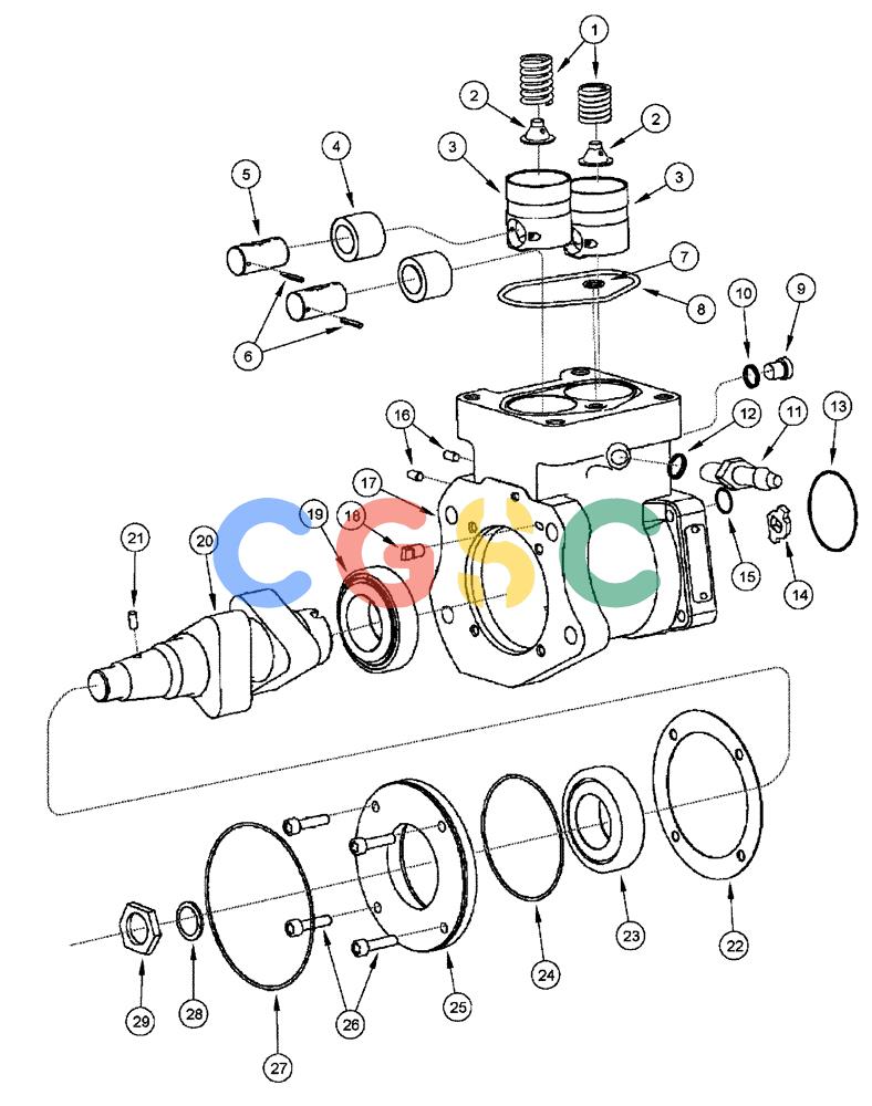 凯斯零件查询(FLX3300B) - FLOATER - 2002 (9/02-10/03) (02-053) - FUEL INJECTION PUMP - CAM HOUSING KIT Case Agriculture