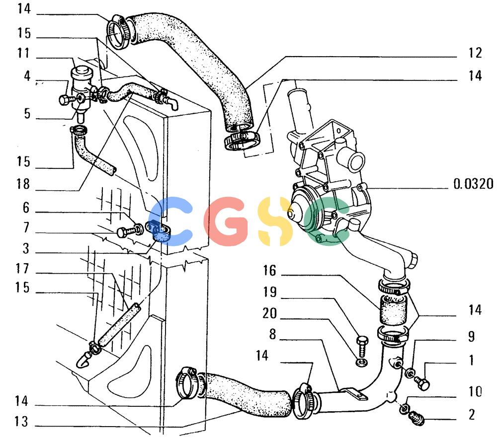 纽荷兰零件查询(FD14E) - CRAWLER DOZER (0.1660[003]) - ENGINE COOLING SYSTEM-PIPING New Holland Constructuion