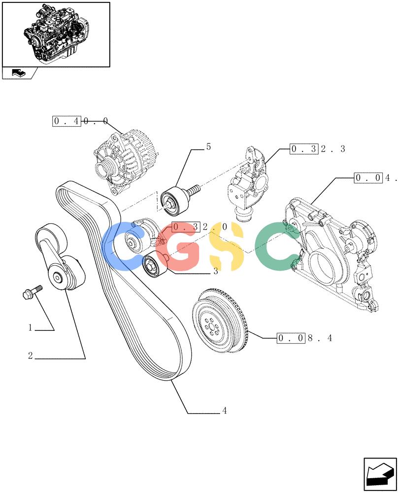 神钢零件查询(F4GE9684R J600) - ENGINE - 504115847 - 84459738 (1/08-12/12) (0.34.0) - WATER PUMP - CONTROL (504071280) Kobelco