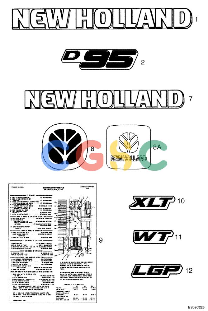 纽荷兰零件查询(D95) - CRAWLER DOZER - NA (1/06-) (09-51) - DECALS - CANADIAN FRENCH New Holland Constructuion