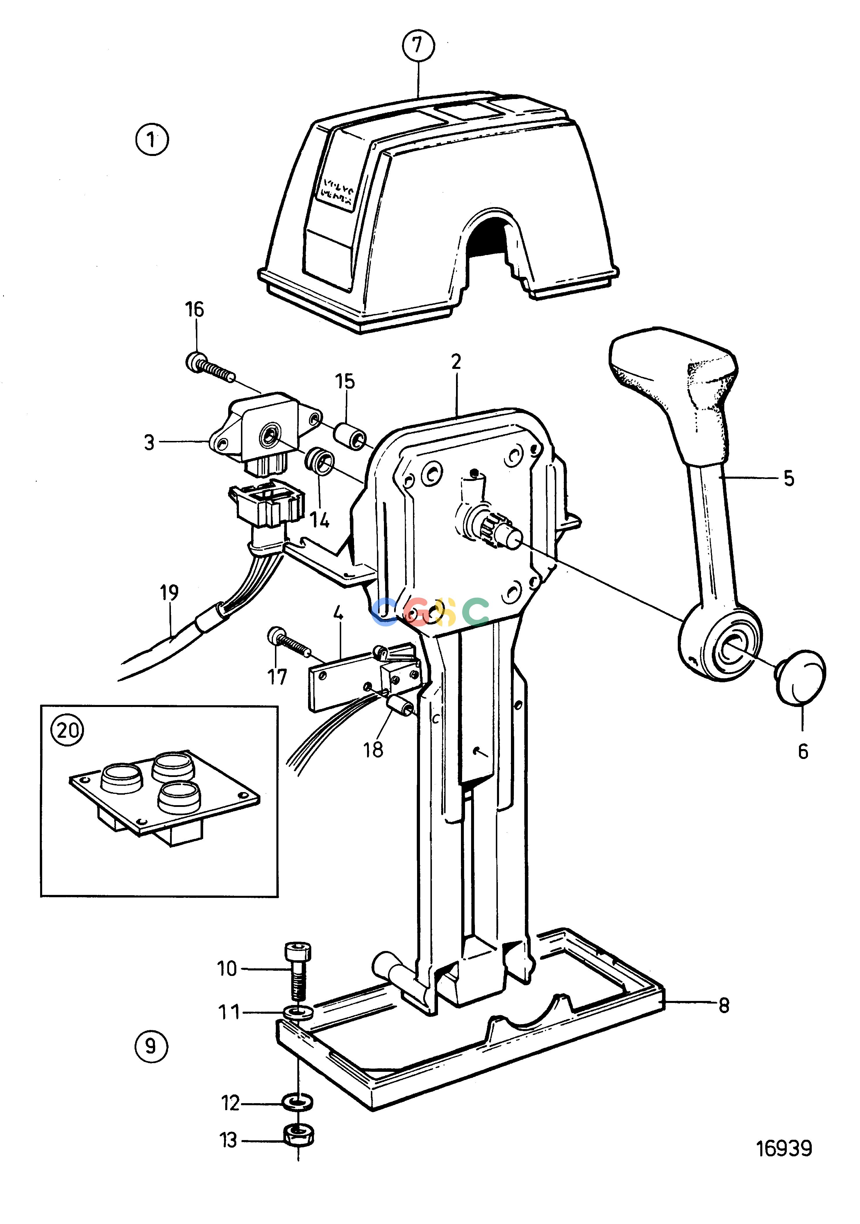 沃尔沃零件查询TAMD72P-A; TAMD72WJ-AControlsControl for top Installation, EDC: Single installationEPC Volvo Penta Parts catalog