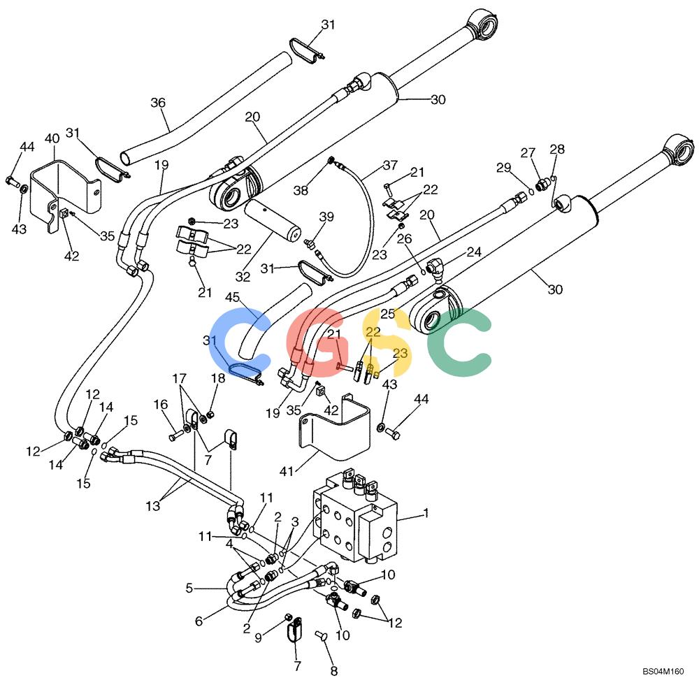 纽荷兰零件查询(D85B) - CRAWLER DOZER TIER 3 (3/08-) (08-05) - HYDRAULICS - LIFT CIRCUIT New Holland Constructuion