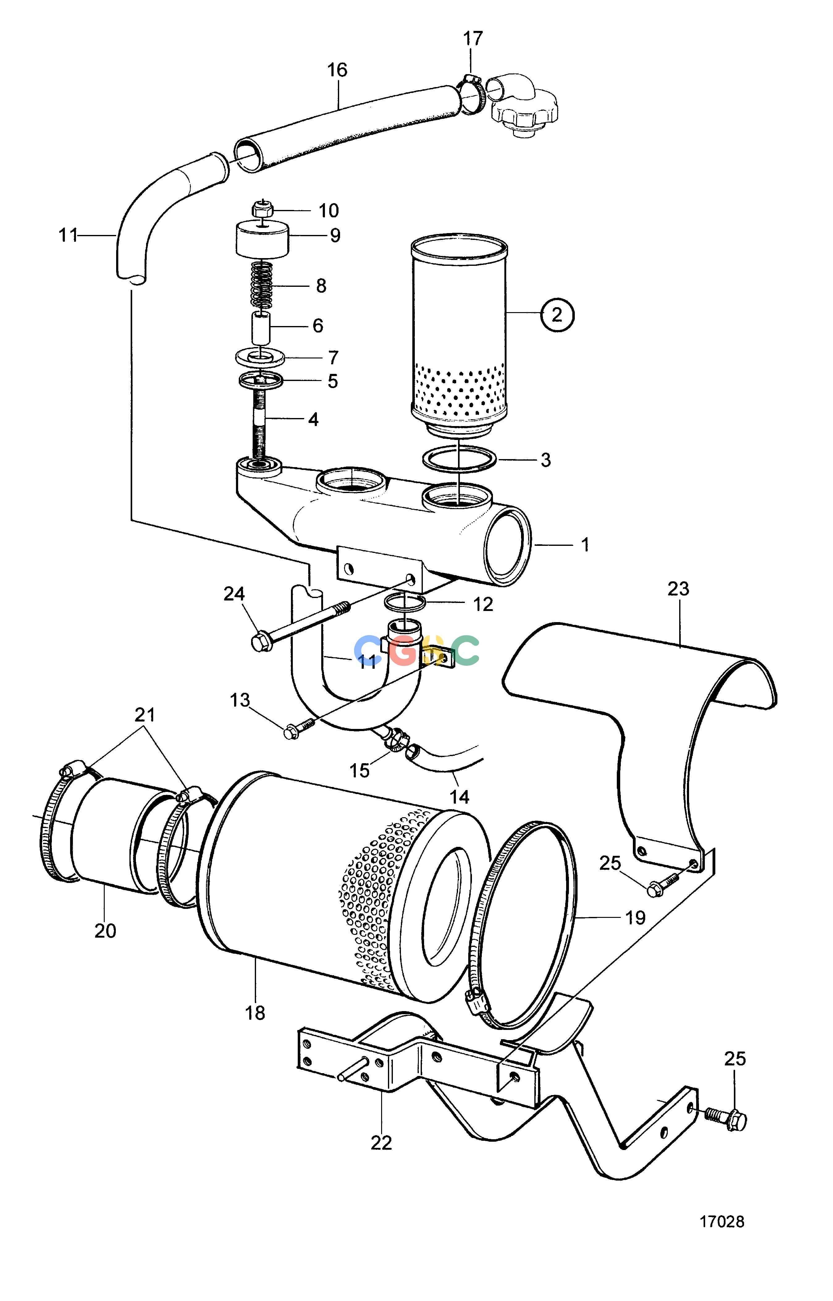 沃尔沃零件查询TAMD71B; TAMD73P-A; TAMD73WJ-AIntake and Exhaust SystemCrankhouse Ventilation and Air Filter: BEPC Volvo Penta Parts catalog