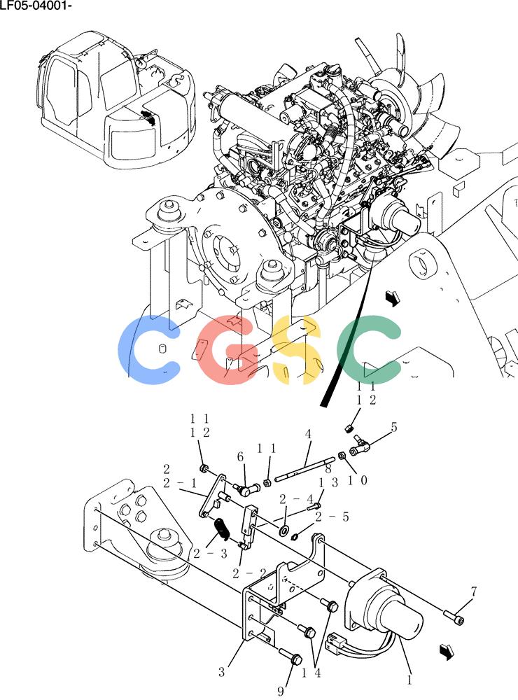 纽荷兰零件查询(E80BMSR) - CRAWLER EXCAVATOR ASN LF05-04001 - (N8TA18060) (065-01[1]) - CONTROL ASSY, ENGINE New Holland Constructuion