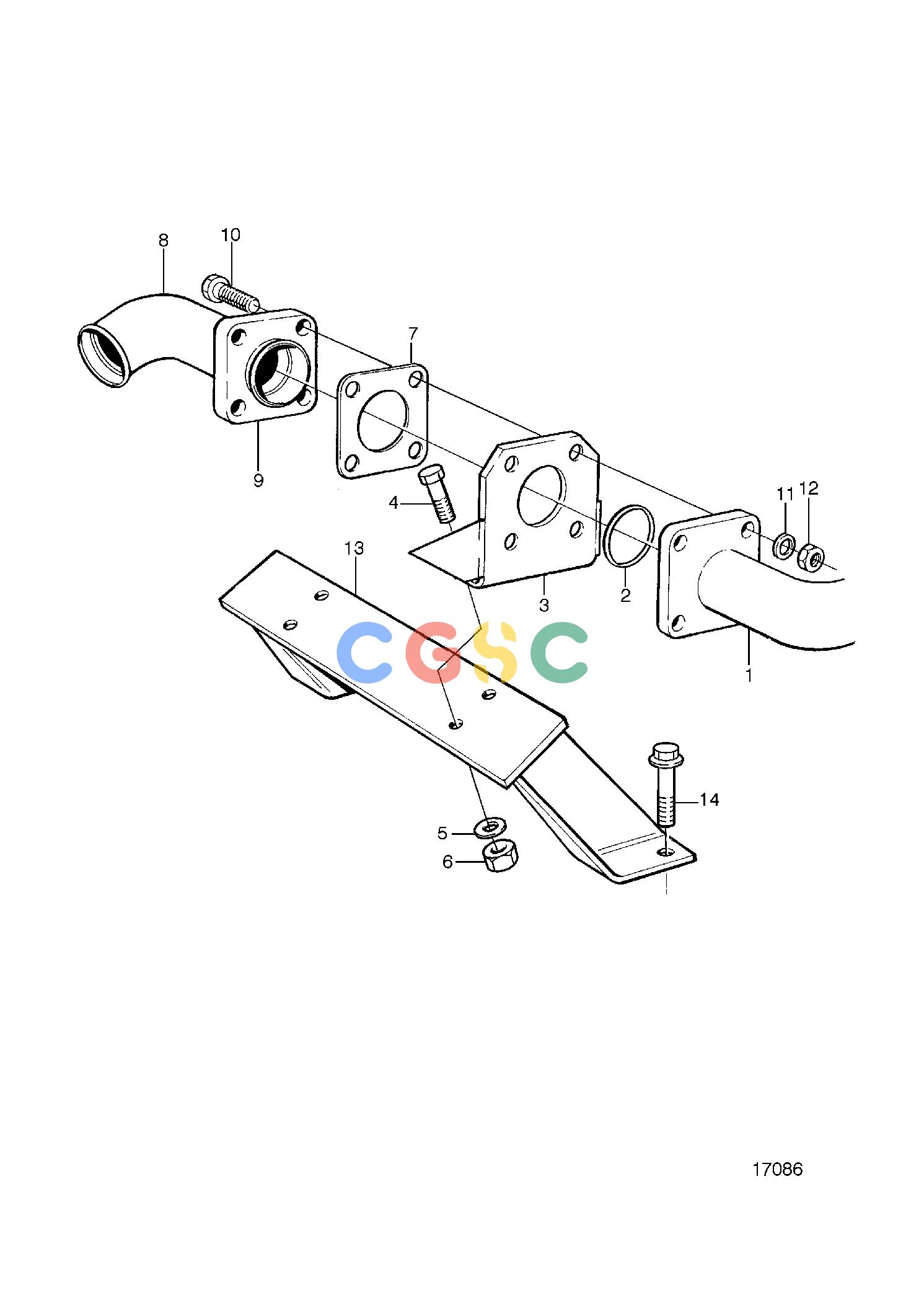 沃尔沃零件查询TAMD72P-A; TAMD72WJ-ACooling SystemConnecting Components for Bob TailEPC Volvo Penta Parts catalog