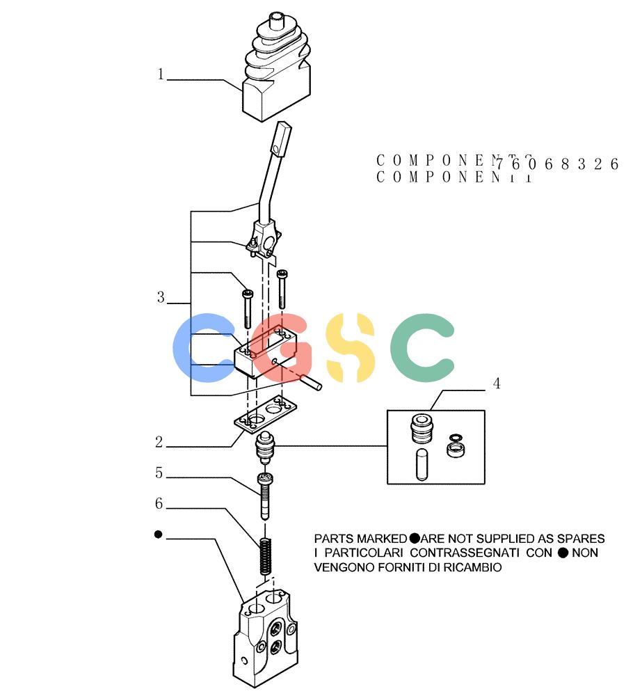纽荷兰零件查询(DC150.B) - CRAWLER DOZER TIER 2 (3/03-) (9.438[04]) - ADDITIONAL HYDRAULIC FUNCTION - (REAR) - OPTIONAL CODE 76075480 New Holland Constructuion