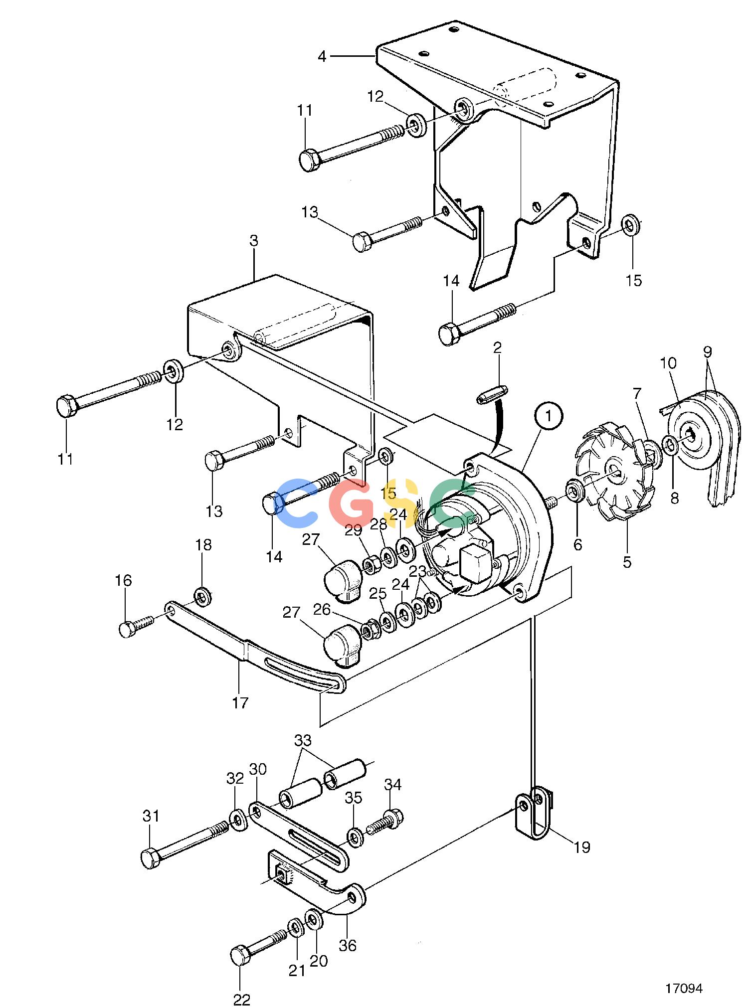 沃尔沃零件查询TAMD72P-A; TAMD72WJ-AElectrical SystemAlternator: BEPC Volvo Penta Parts catalog