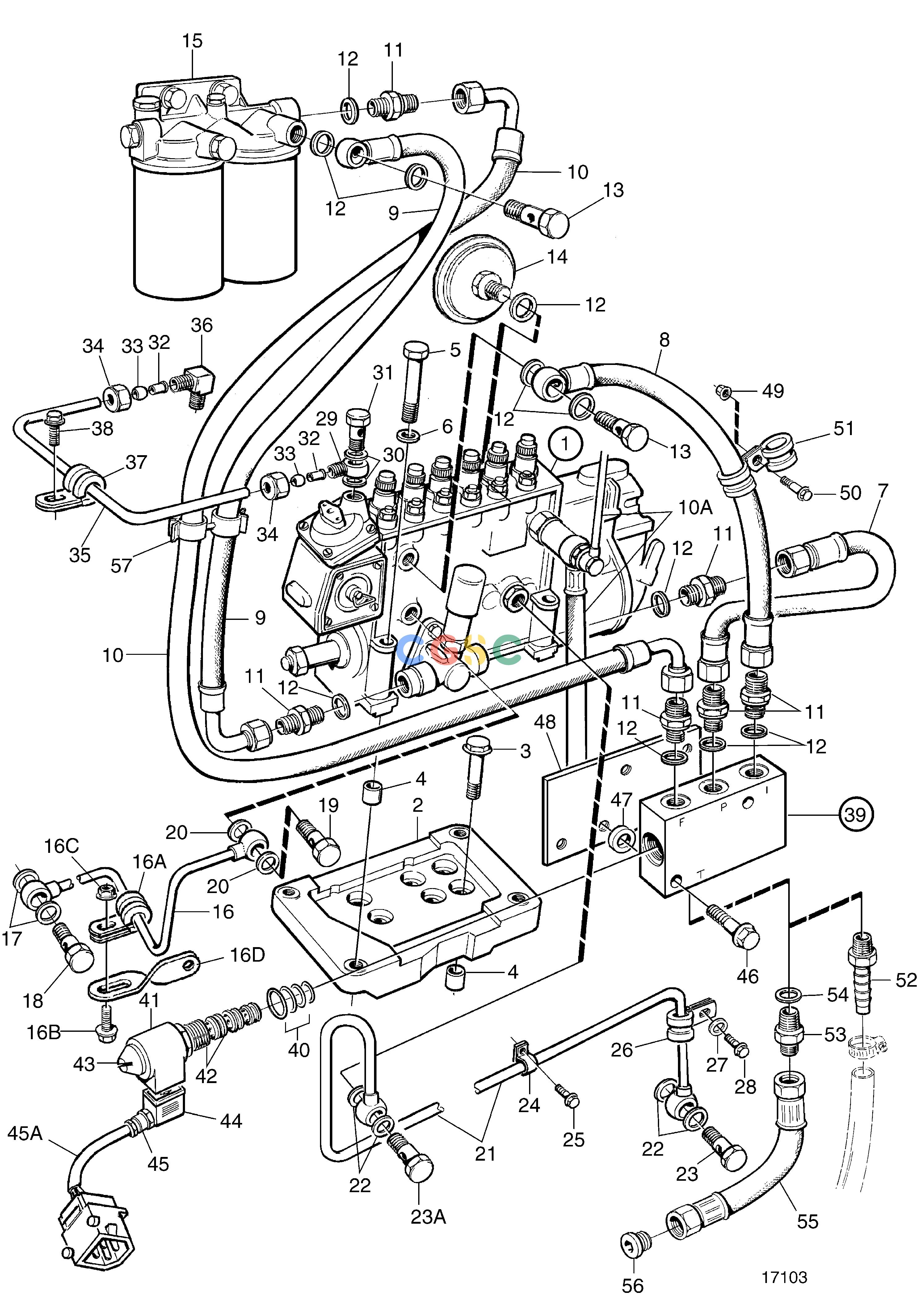 沃尔沃零件查询TAMD71B; TAMD73P-A; TAMD73WJ-AFuel SystemInjection Pump, Fuel Filter and Shut-off Valve: BEPC Volvo Penta Parts catalog