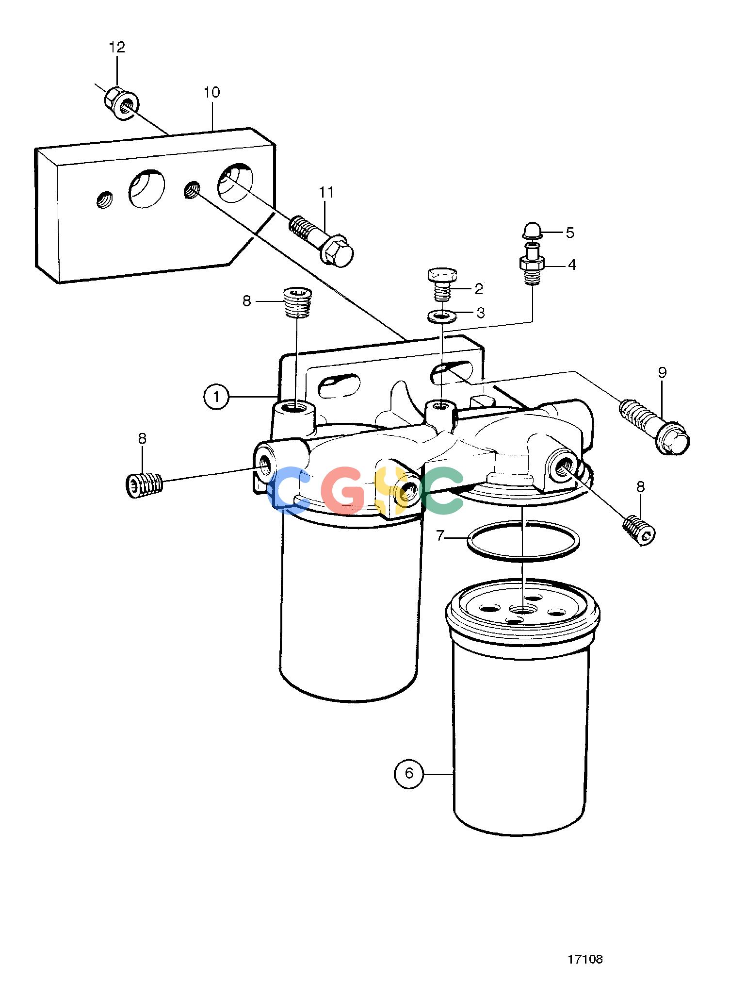 沃尔沃零件查询TAMD72P-A; TAMD72WJ-AFuel SystemFuel Filter: LATER PRODEPC Volvo Penta Parts catalog