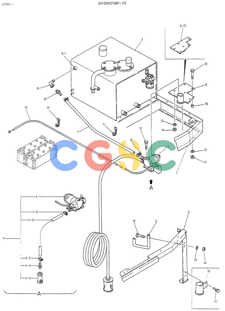 神钢零件查询(K903B) - EXCAVATOR ASN LE3401 (1/85-12/03) (01-011) - PUMP ASSY, FUEL (FOR EXPORT) Kobelco