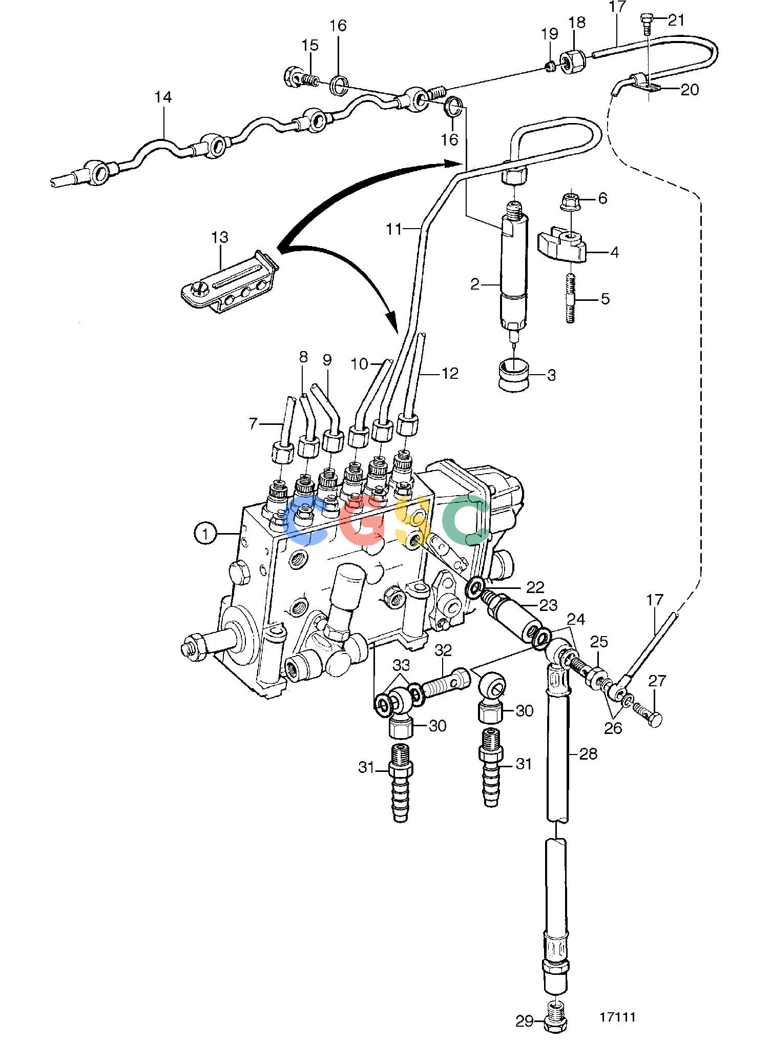 沃尔沃零件查询TAMD72P-A; TAMD72WJ-AFuel SystemInjectors, Pressure Pipes and Leak-off LineEPC Volvo Penta Parts catalog