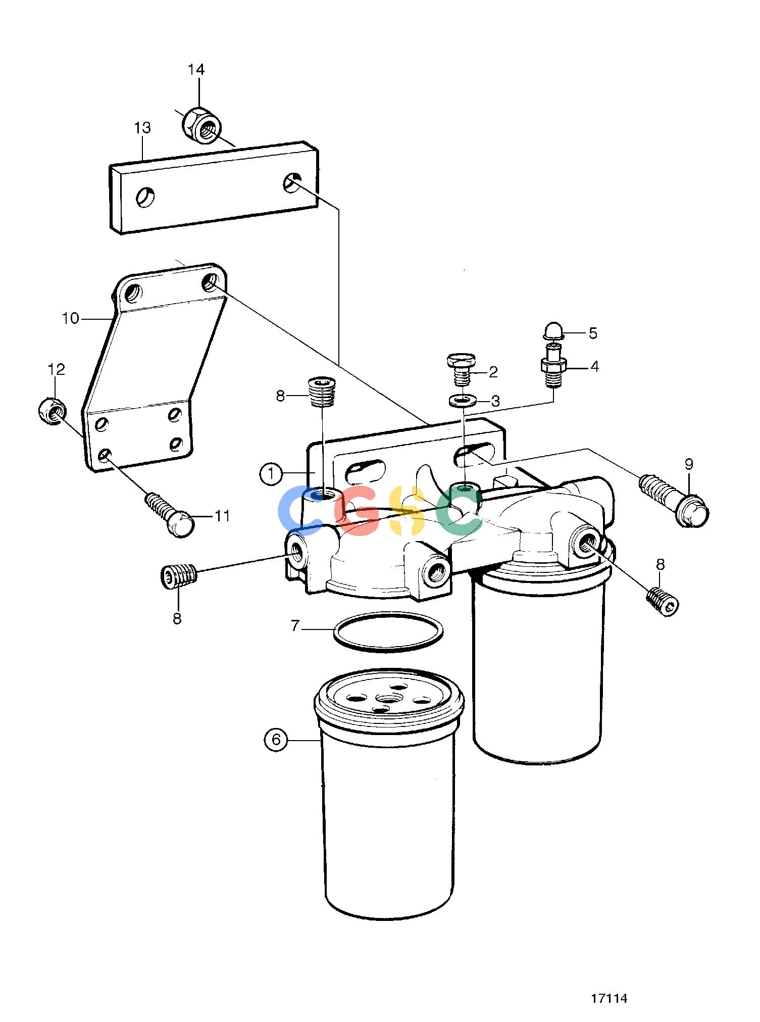 沃尔沃零件查询TAMD72P-A; TAMD72WJ-AFuel SystemFuel Filter: BEPC Volvo Penta Parts catalog
