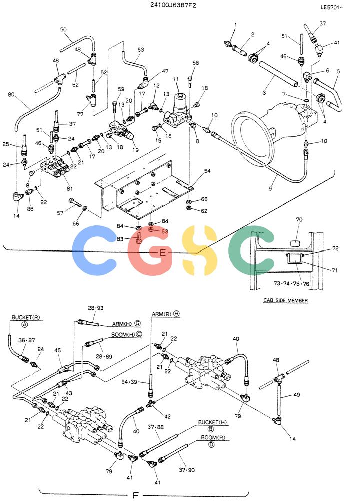 神钢零件查询(K903C) - EXCAVATOR ASN LE5701 (1/87-12/03) (02-008[02]) - REMOTE-CONTROL ASSY (MULTI) Kobelco