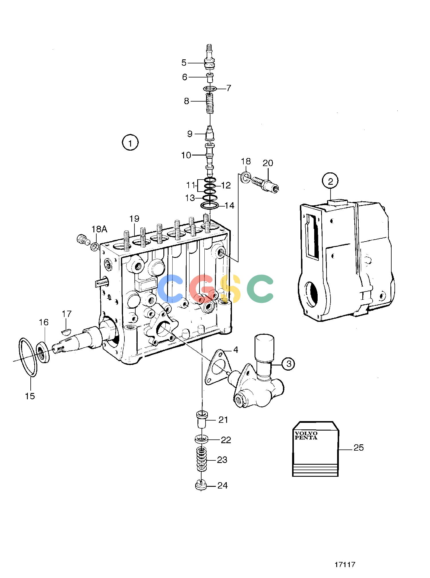 沃尔沃零件查询TAMD72P-A; TAMD72WJ-AFuel SystemFuel Injection Pump, ComponentsEPC Volvo Penta Parts catalog