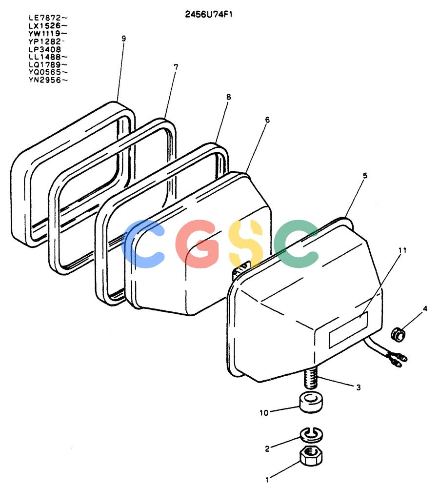 神钢零件查询(K904L) - MARK II EXCAVATOR ASN LX1526 (1/88-12/03) (05-025) - LIGHT ASSY, HEAD Kobelco