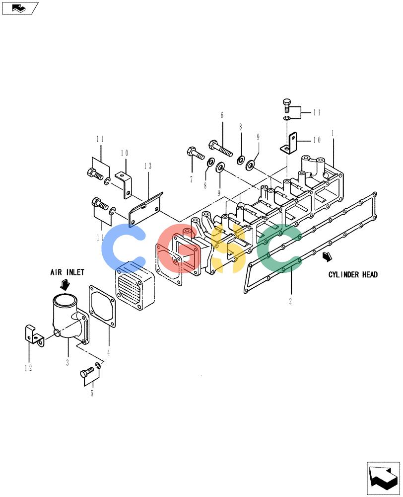 神钢零件查询(ED150-2) - BLADE RUNNER EXCAVATOR/DOZER ASN LH01-01001 (1/09-12/12) (08-017[00]) - INLET SYSTEM Kobelco