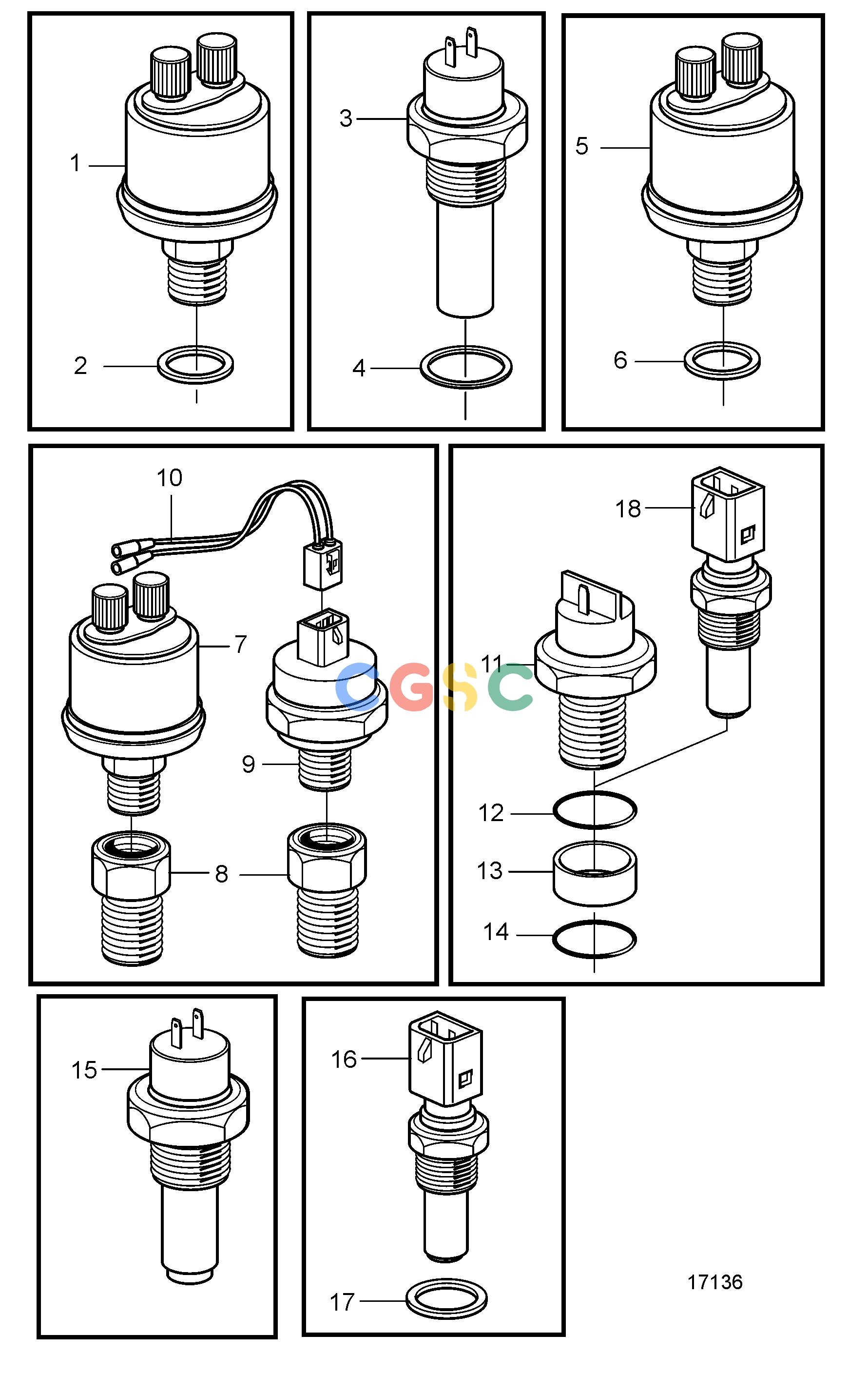 沃尔沃零件查询TAMD71B; TAMD73P-A; TAMD73WJ-AElectrical SystemContacts and Sensors: TAMD71B AUXEPC Volvo Penta Parts catalog