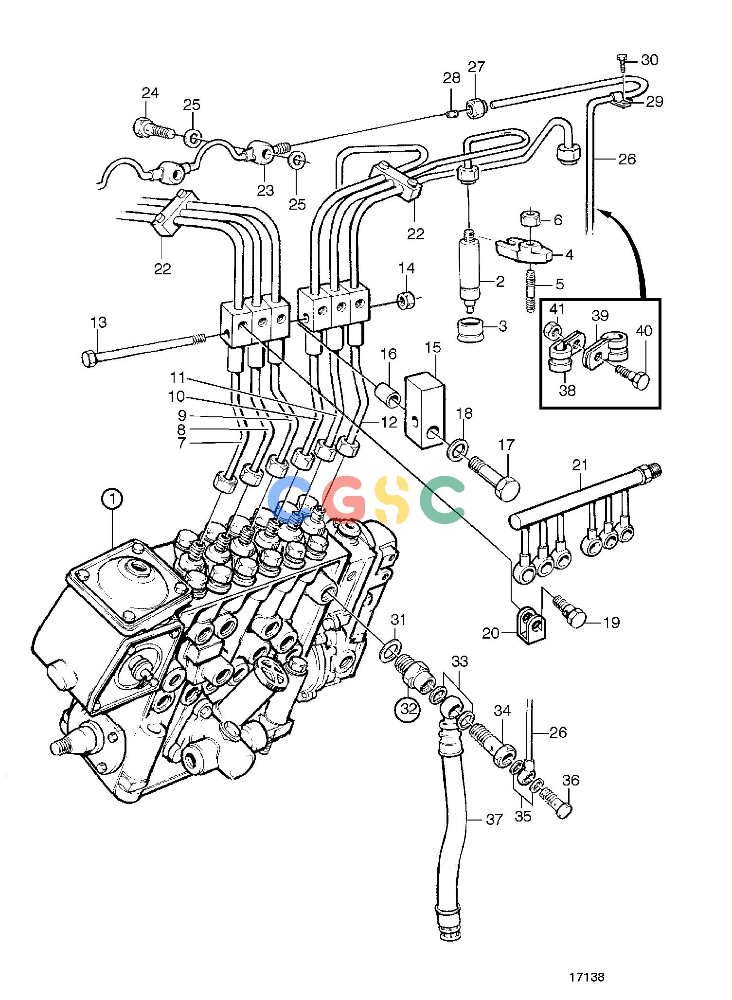 沃尔沃零件查询TAMD71B; TAMD73P-A; TAMD73WJ-AFuel SystemInjectors, Jacketed Pressure Pipes and Leak-off Line. Classifiable Fuel SystemEPC Volvo Penta Parts catalog