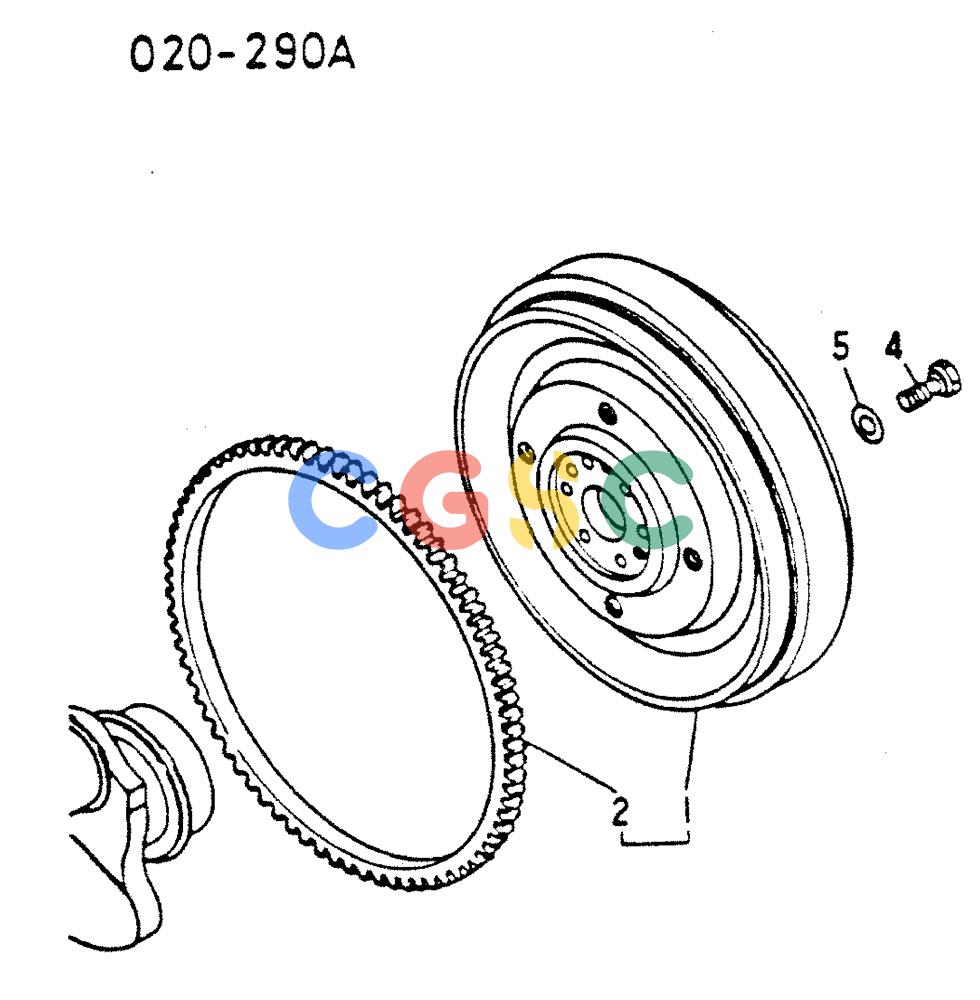 神钢零件查询(MD200C) - EXCAVATOR BTW YQU0701 - YQU2000 (1/80-12/06) (17-013) - FLYWHEEL Kobelco