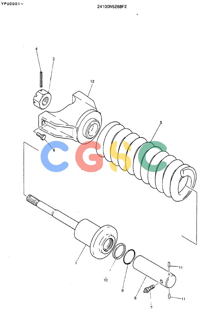 神钢零件查询(MD140BLC) - EXCAVATOR BTW YPU0001 - YPU0300 (1/80-12/06) (06-005) - SPRING ASSY, TRACK Kobelco