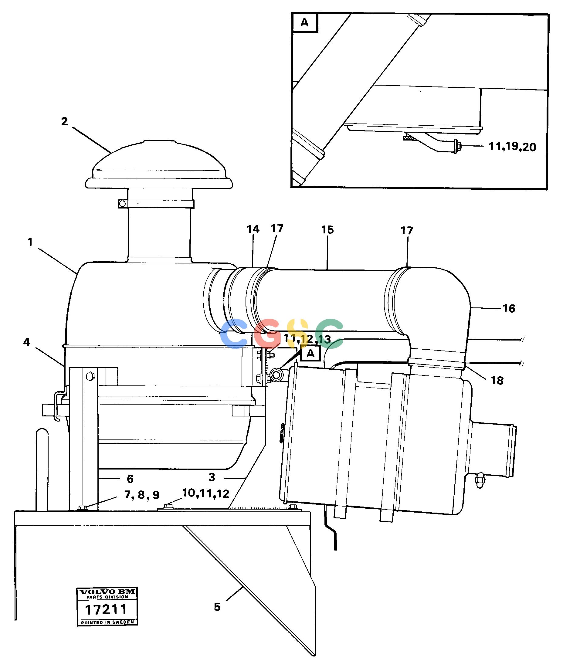 沃尔沃零件查询4400 Air cleaner 99297, 99299, 998174400 NoneNoneNoneAutodata Volvo online
