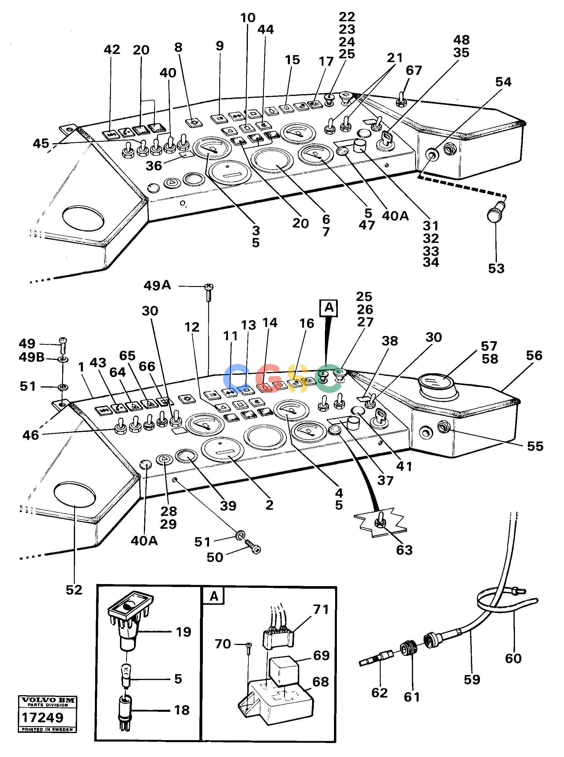 沃尔沃零件查询4500 Instruments and instrument panel450033301-33302VOE33301NoneAutodata Volvo online