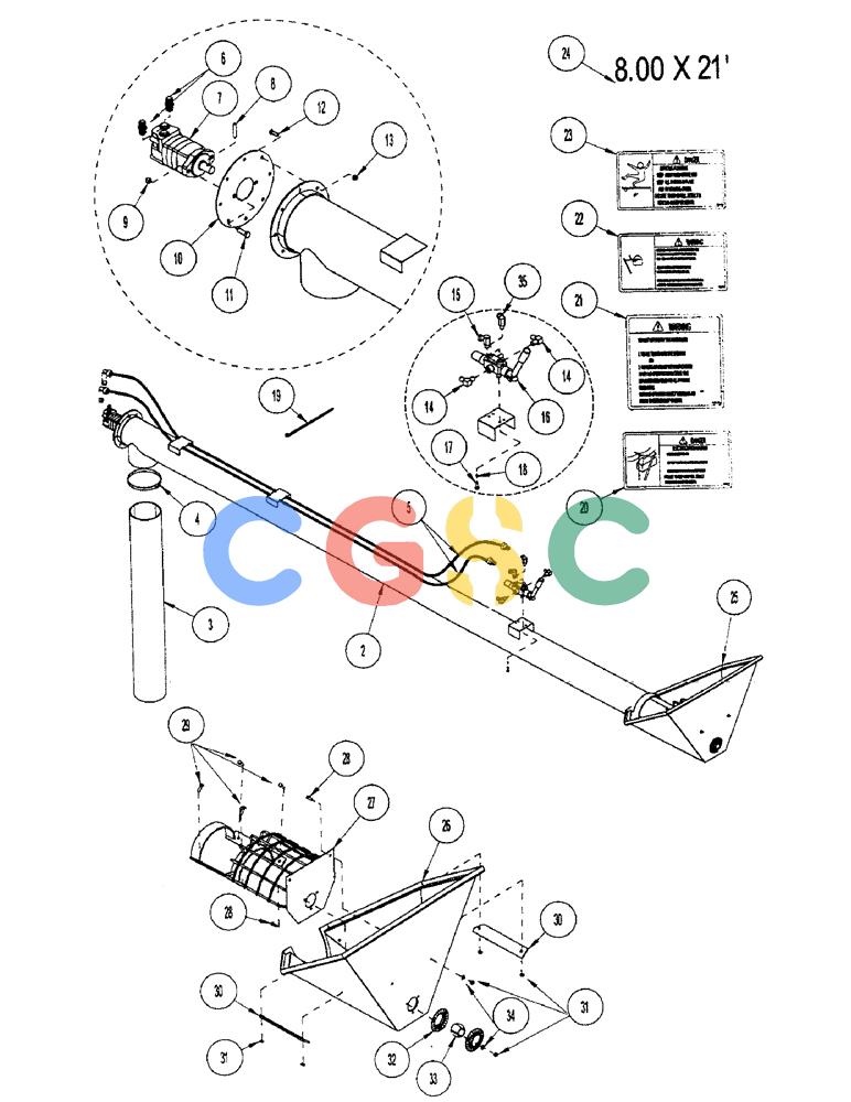 凯斯零件查询(2400) - CONCORD AIR SYSTEM (1/96-12/99) (E18) - AUGER - 8" Case Agriculture
