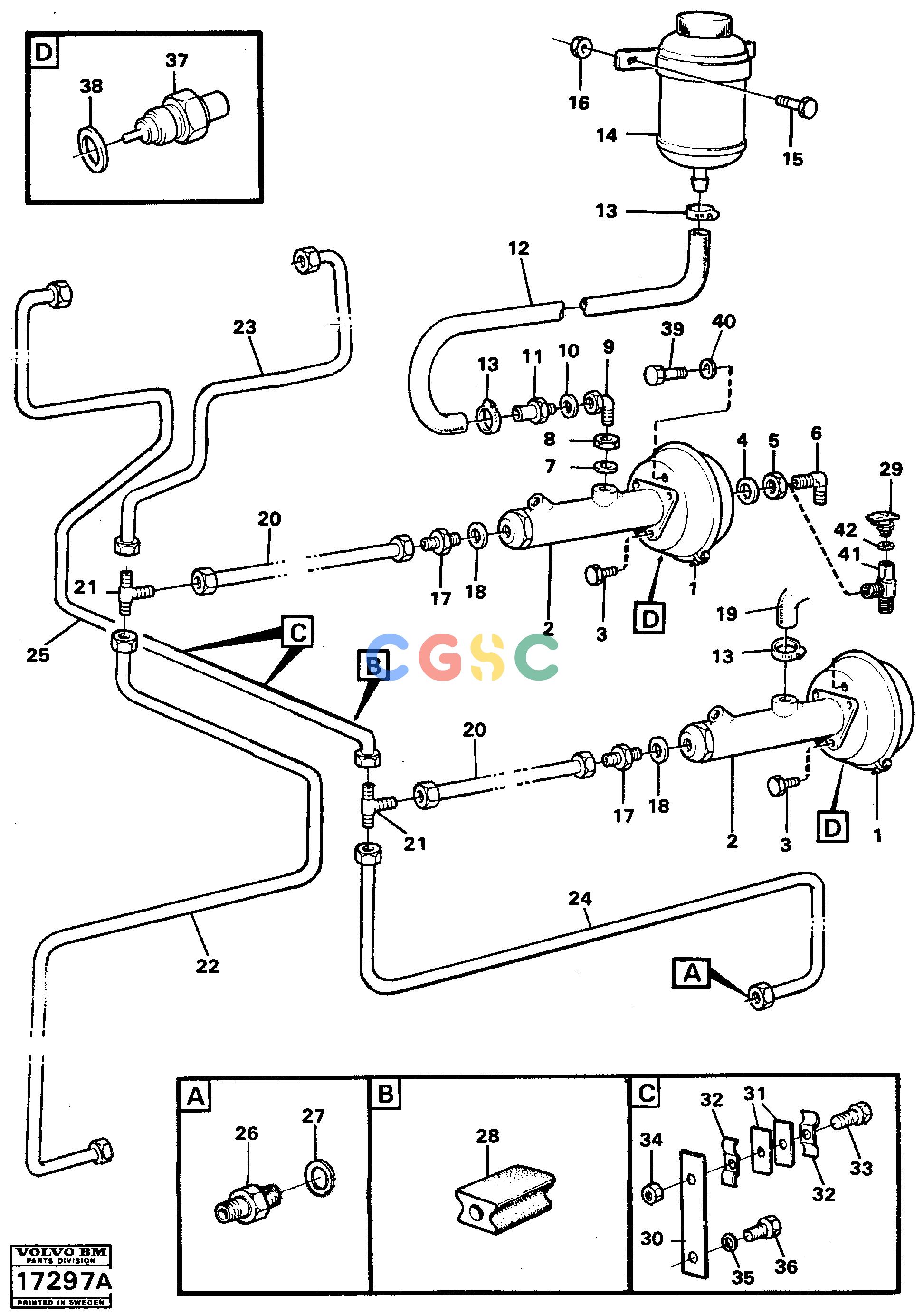 沃尔沃零件查询A25 VOLVO BM Hydraulic brake-system tractorVOLVO BM A25 NoneNoneNoneAutodata Volvo online