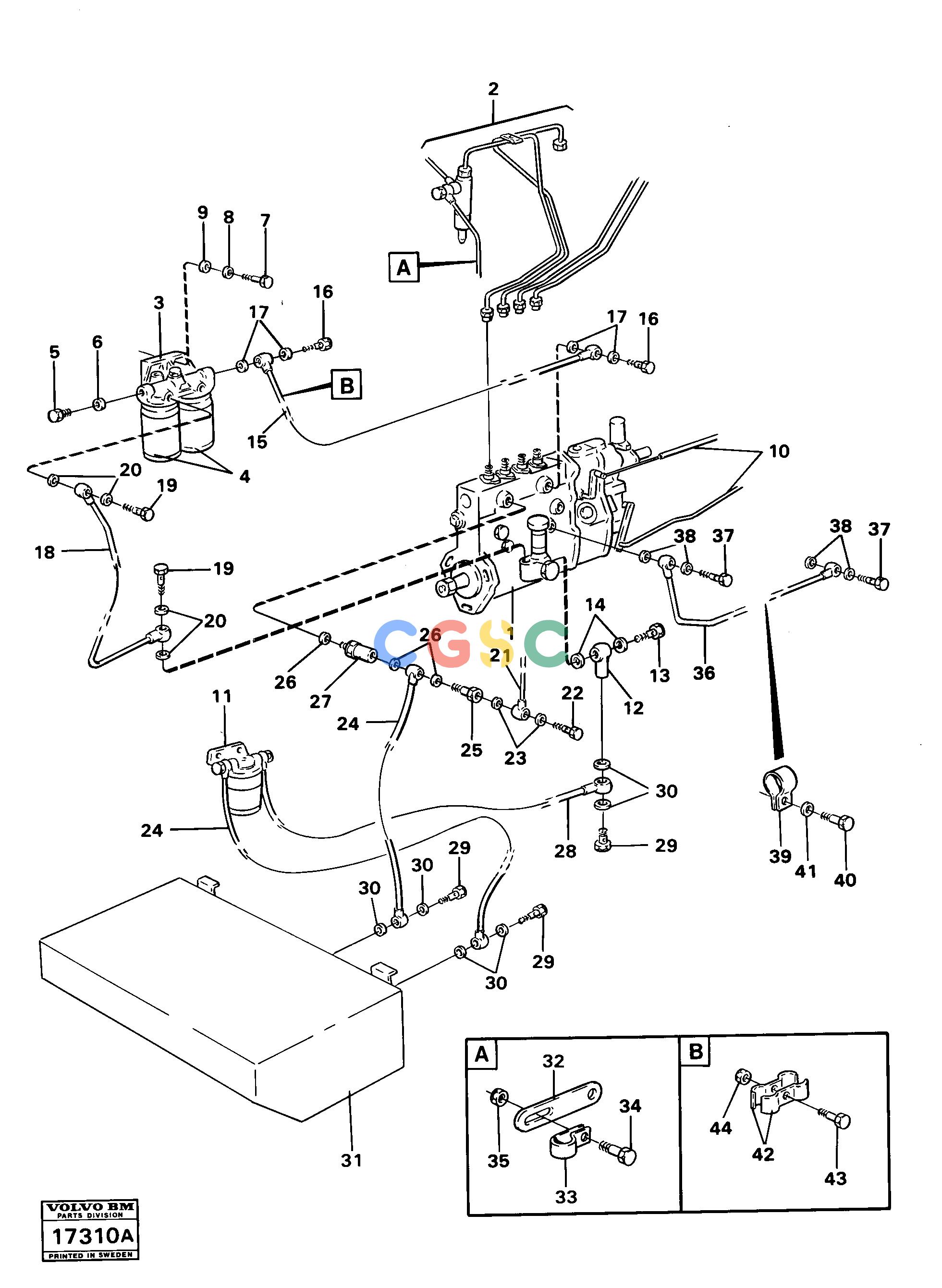 沃尔沃零件查询4300B Fuel system4300B NoneNoneNoneAutodata Volvo online