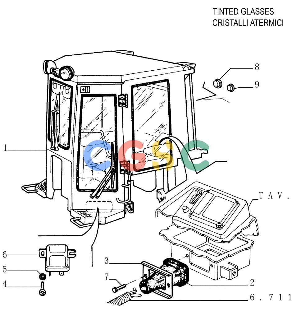 纽荷兰零件查询(FD145) - CRAWLER DOZER (N.A. VERSION) (10/98-) (5.652[01]) - ROPS CAB New Holland Constructuion