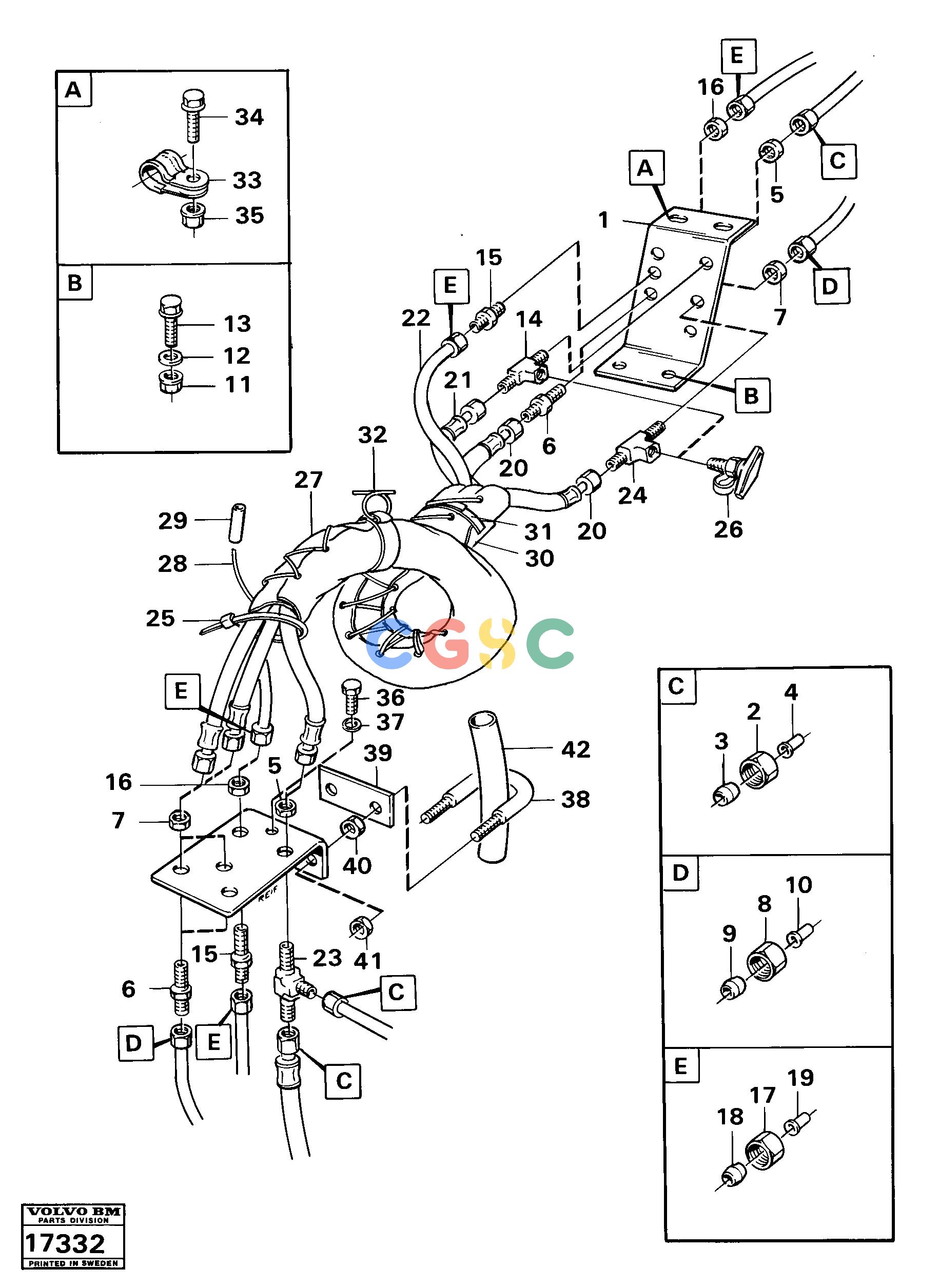 沃尔沃零件查询A25 VOLVO BM Hoses over hitchVOLVO BM A25 NoneNoneNoneAutodata Volvo online