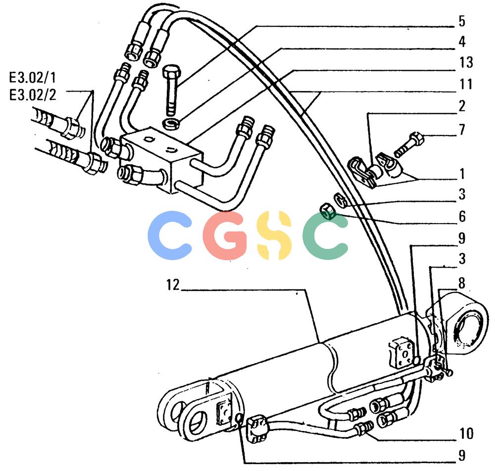 纽荷兰零件查询(FL14E) - CRAWLER LOADER (E3.02/3[001]) - HYDRAULIC SYSTEM New Holland Constructuion