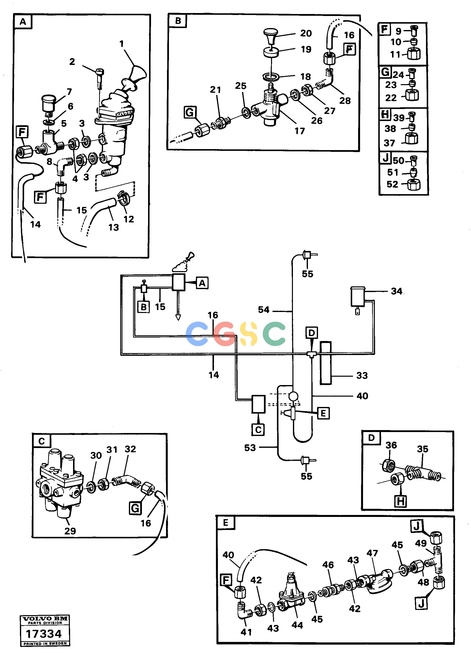 沃尔沃零件查询A25 VOLVO BM Barking brake, tractor pneumatic system foot Board.VOLVO BM A25STD-91580NoneNoneNoneAutodata Volvo online