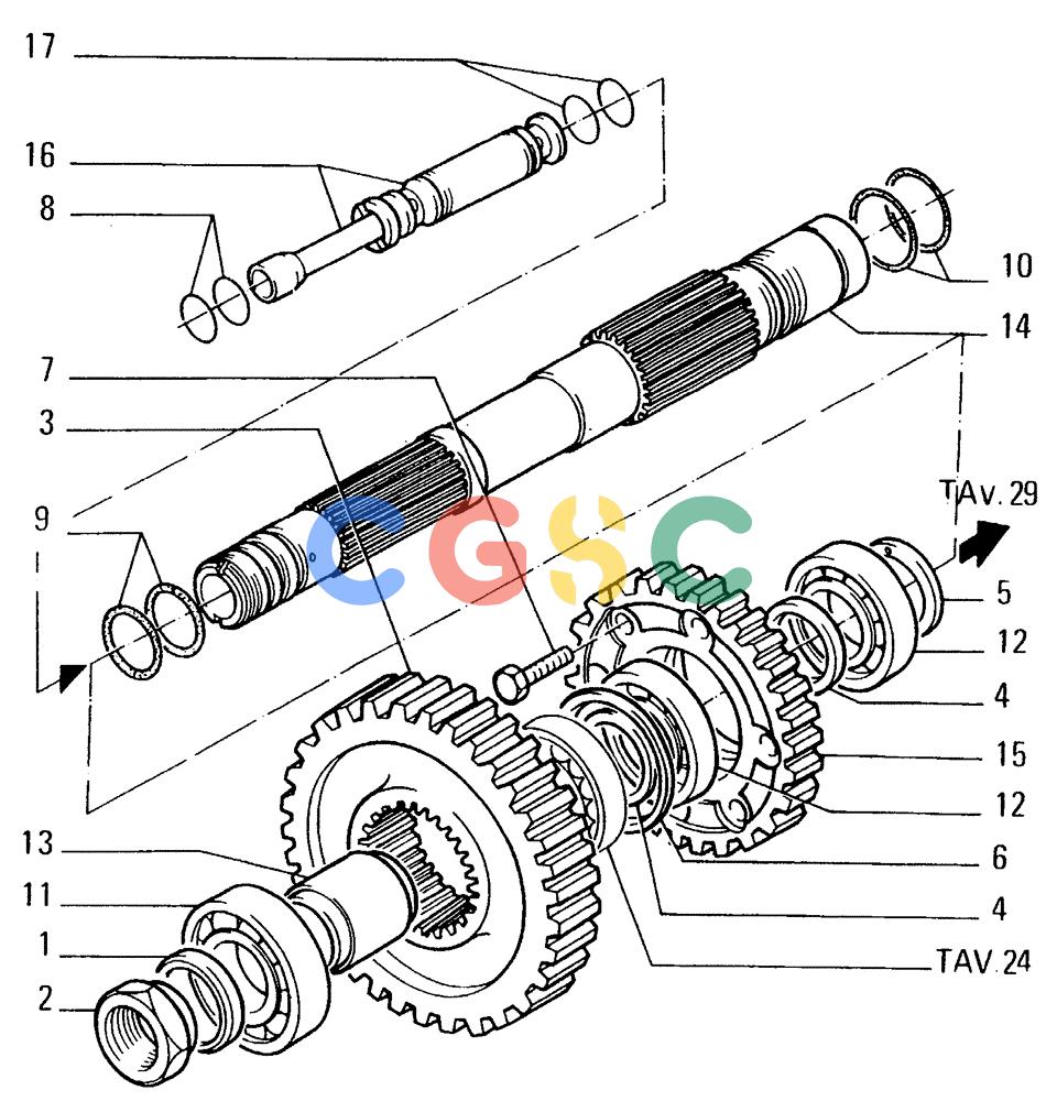 纽荷兰零件查询(FD14E) - CRAWLER DOZER (1.2110[028]) - TRANSMISSION-COMPONENTS New Holland Constructuion