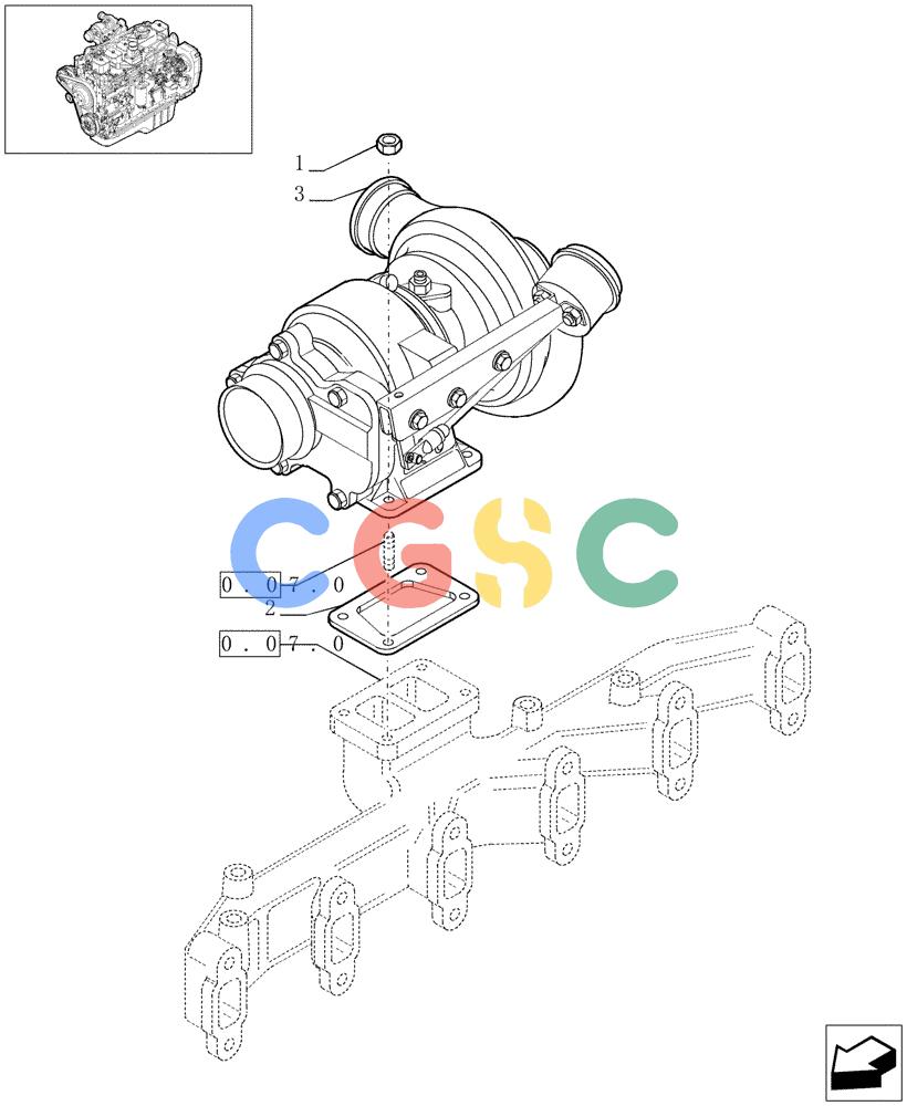 神钢零件查询(F4GE9684C J600) - ENGINE 504124795 - 920019900 (1/13-) (0.24.0[01]) - TURBOCHARGER (504180165) Kobelco