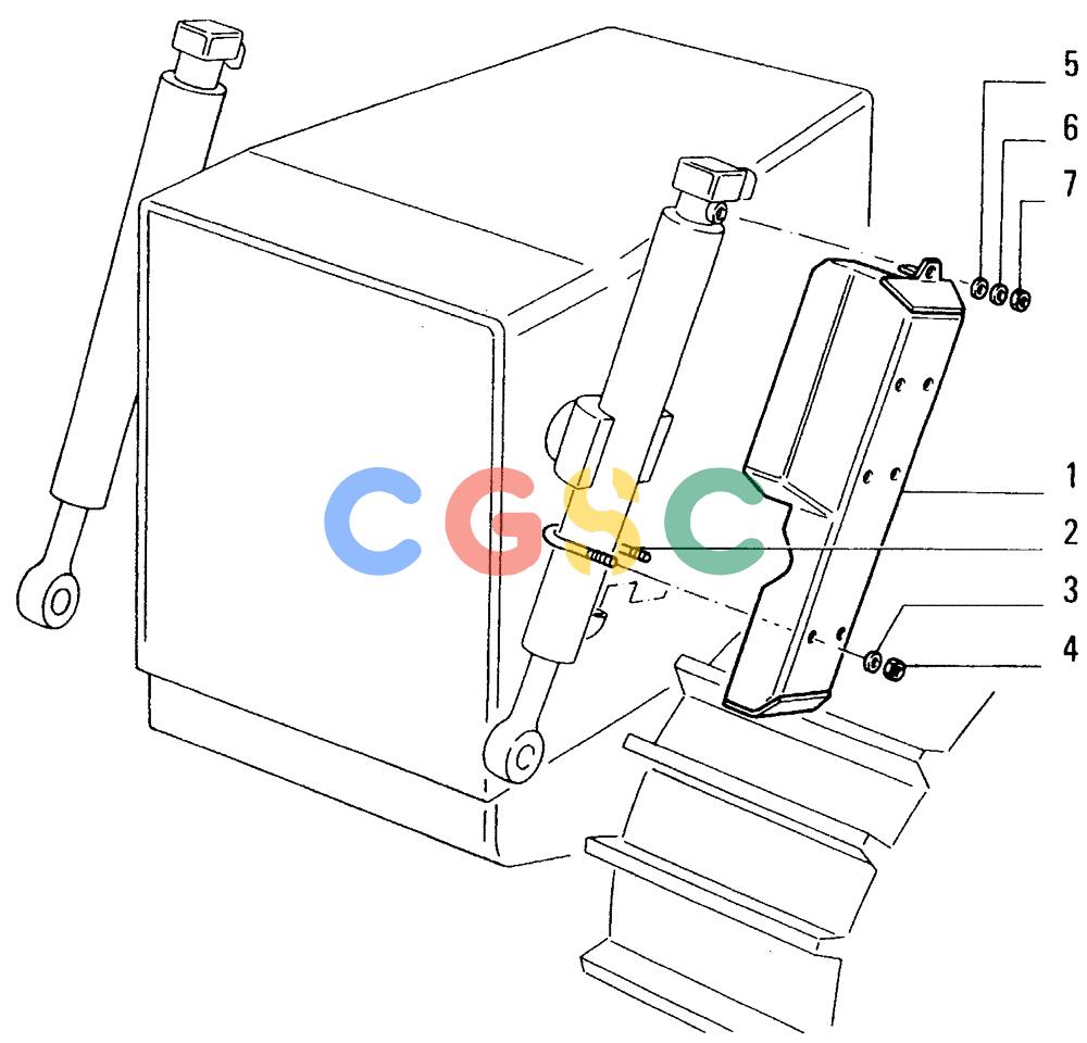 纽荷兰零件查询(FD14E) - CRAWLER DOZER (95.6547[001]) - CYLINDERS PIPING GUARD New Holland Constructuion