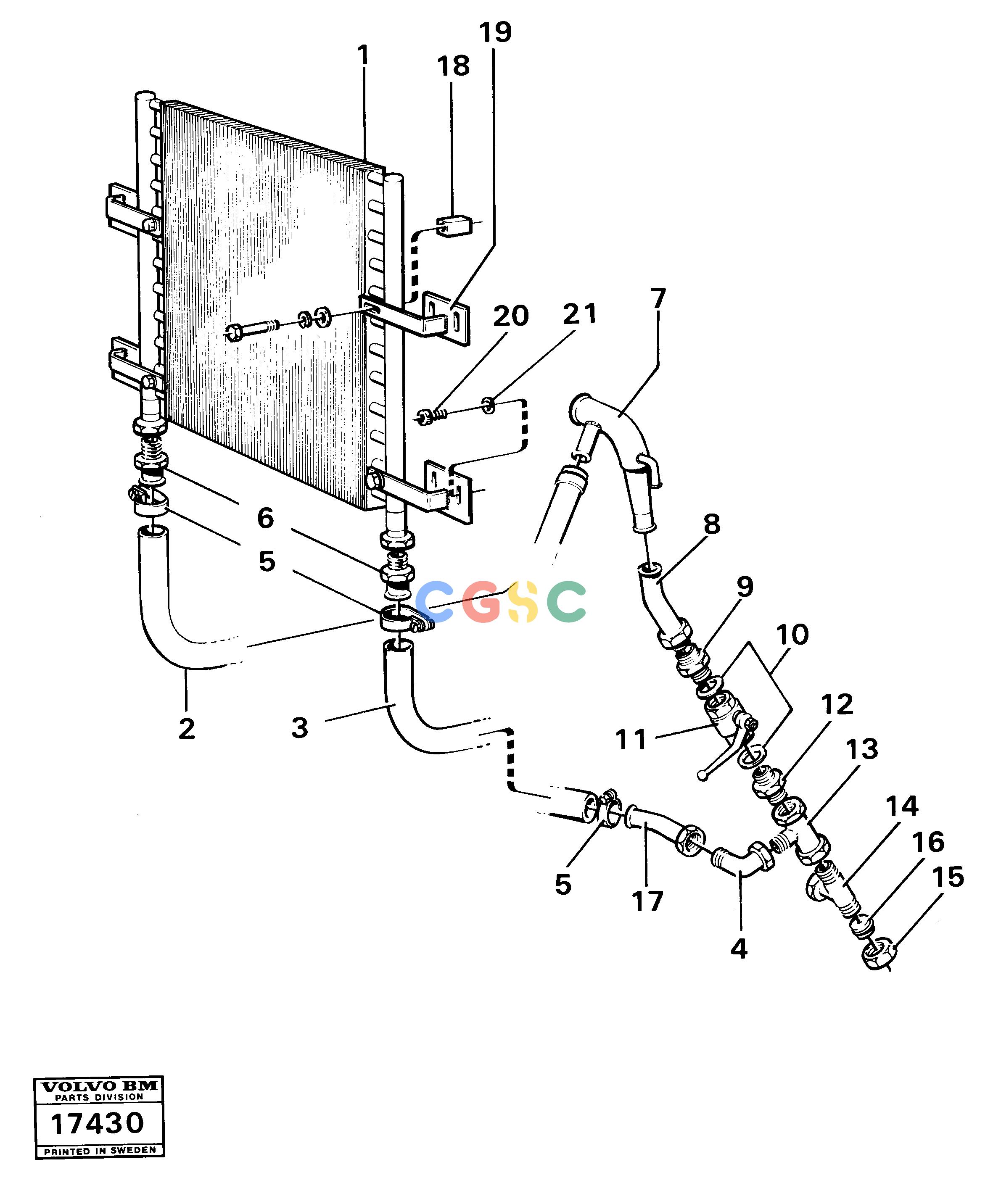 沃尔沃零件查询4300 Hydraulic oil cooler 996564300 NoneNoneNoneAutodata Volvo online