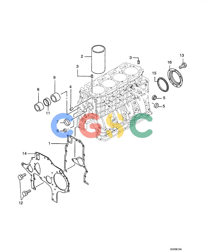 纽荷兰零件查询(EH160) - CRAWLER EXCAVATOR (9/03-) (02 -24[00]) - CYLINDER BLOCK New Holland Constructuion