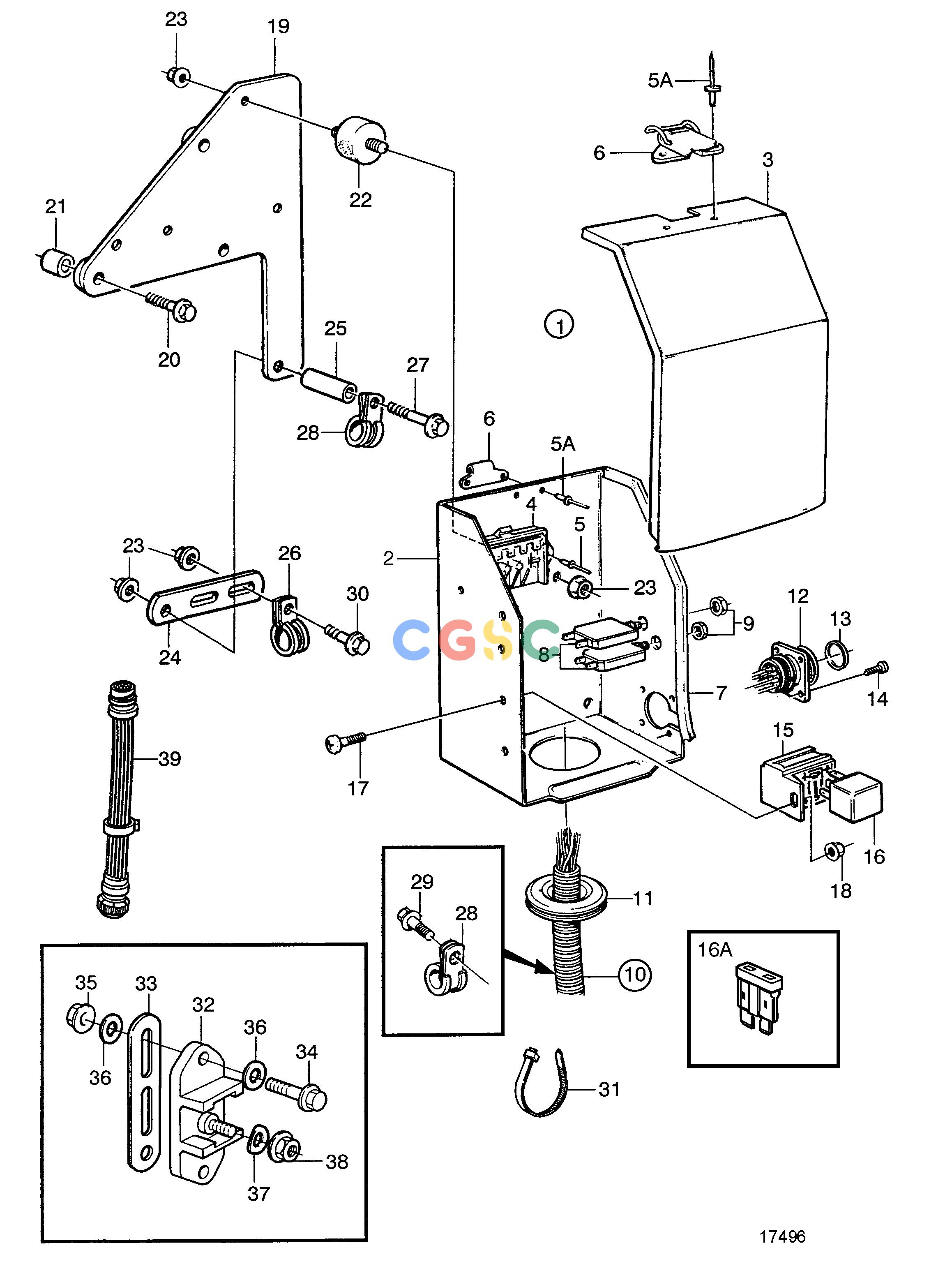 沃尔沃零件查询TAMD71B; TAMD73P-A; TAMD73WJ-AElectrical SystemElectrical System: BEPC Volvo Penta Parts catalog