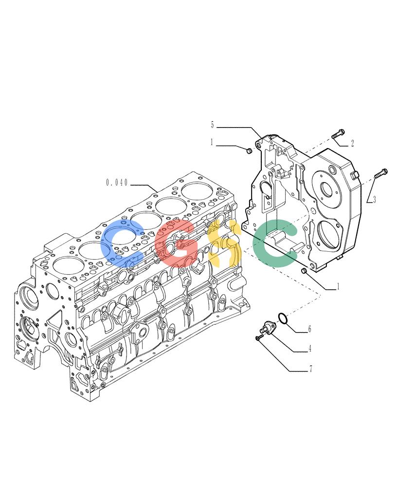 纽荷兰零件查询(E215B) - CRAWLER EXCAVATOR - TIER 3 (NA) - ASN N7DA21001 (1/07-) (9.004[01]) - CRANKCASE COVERS INSTALLATION, FIGURE 1 OF 3 New Holland Constructuion